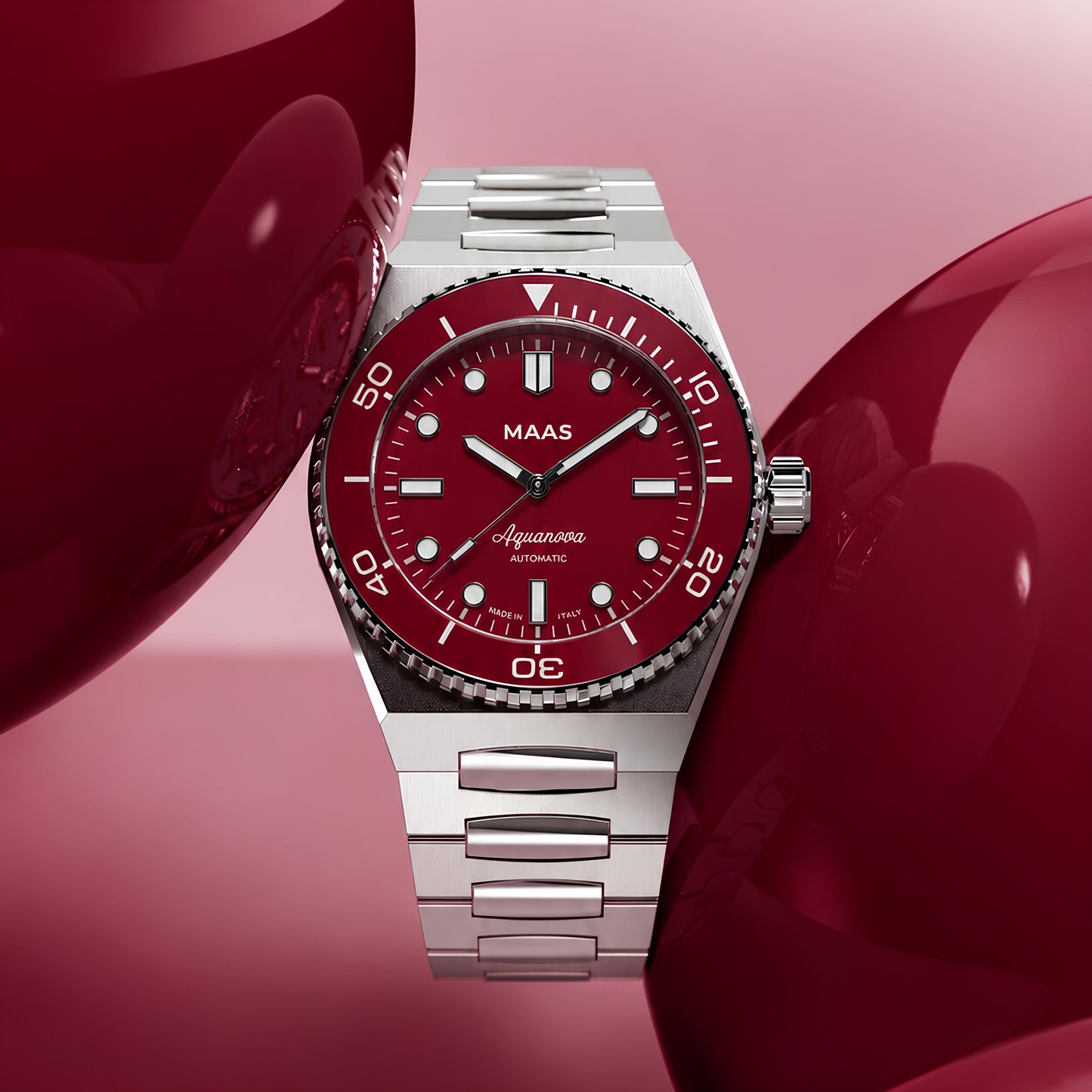 MAAS Aquanova - Automatic Watch - 40mm - Burgundy