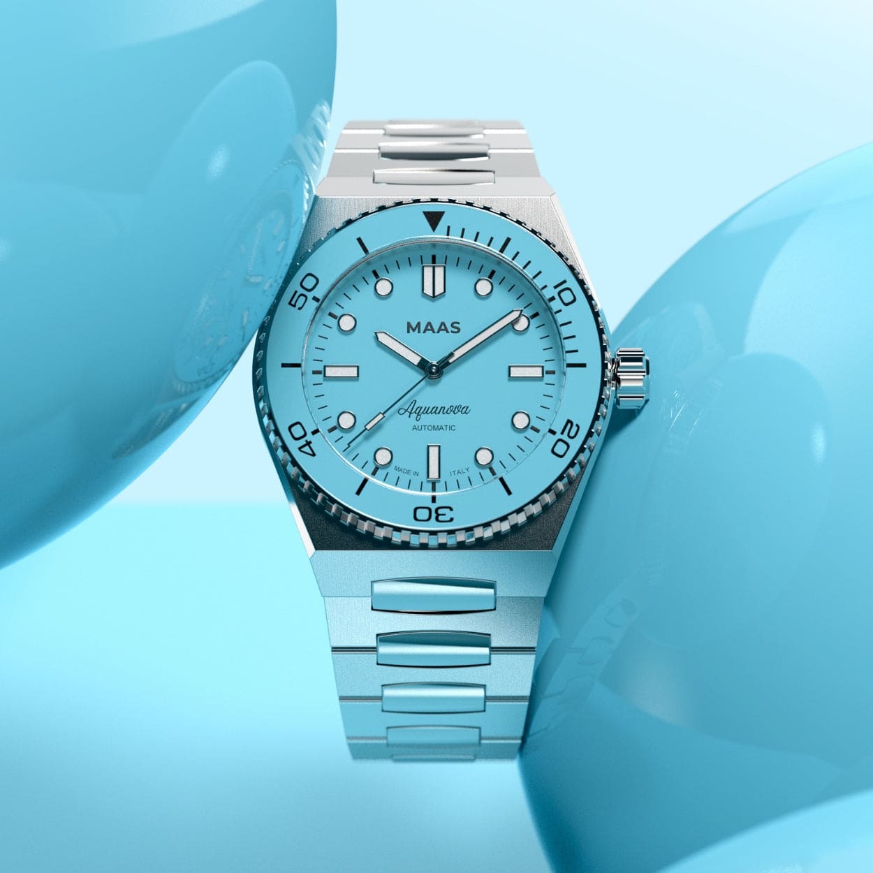 MAAS Aquanova - Turquoise - 40mm Automatic Watch | Swiss Sellita