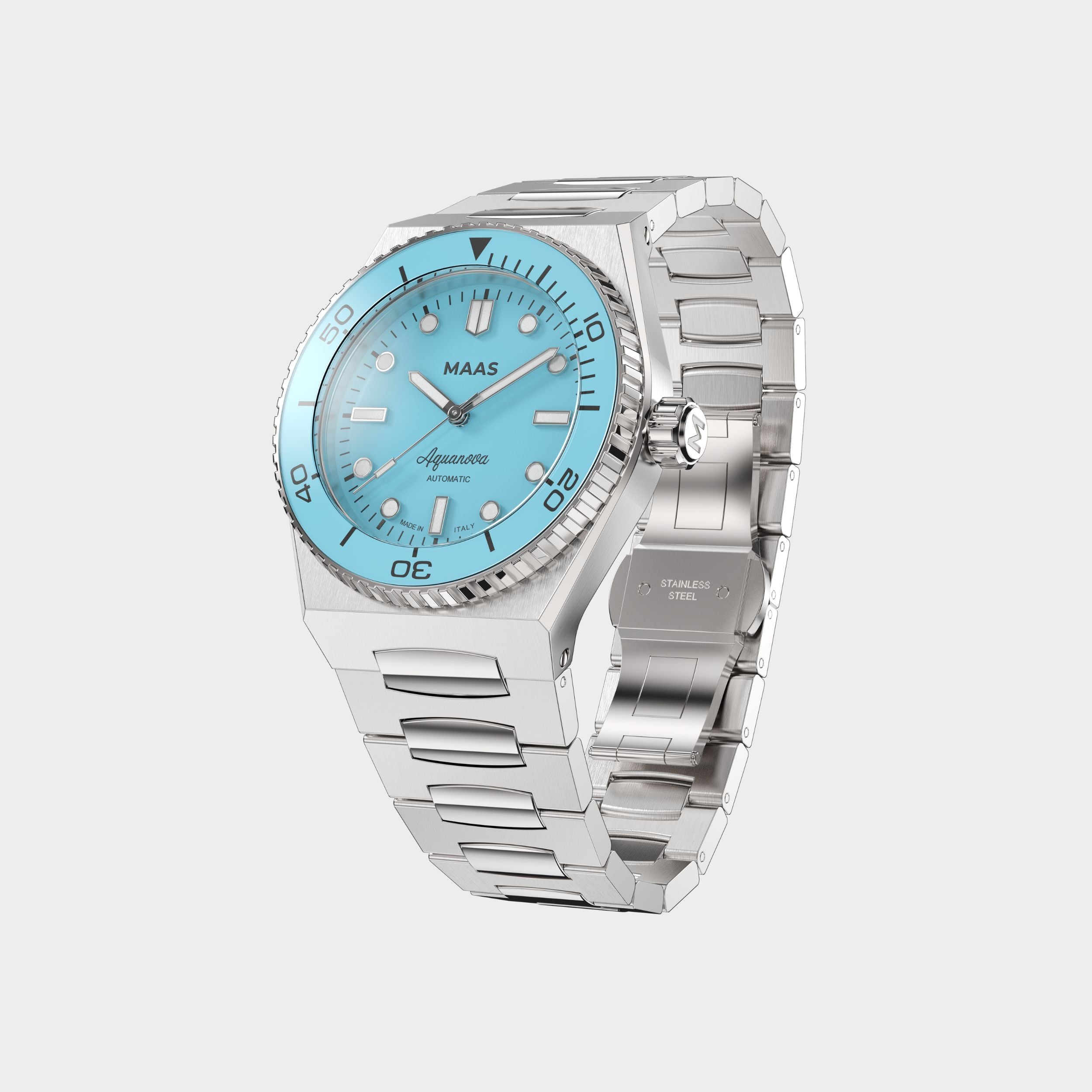 アクセサリー AquaNova MAAS Aquanova - Turquoise - 40mm Automatic Watch | Swiss Sellita